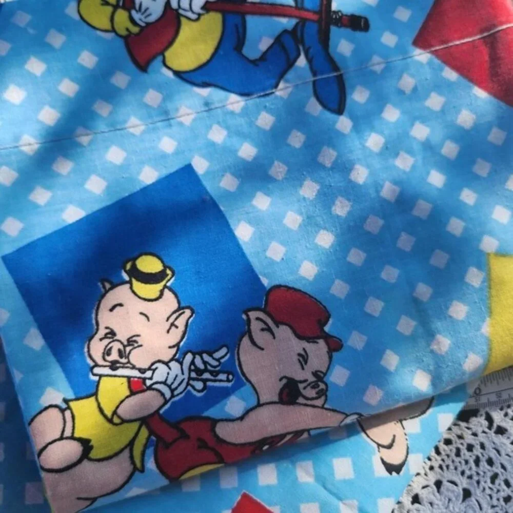 Vintage donald duck, mickey‎ bright vibrant pillowcases set of two.